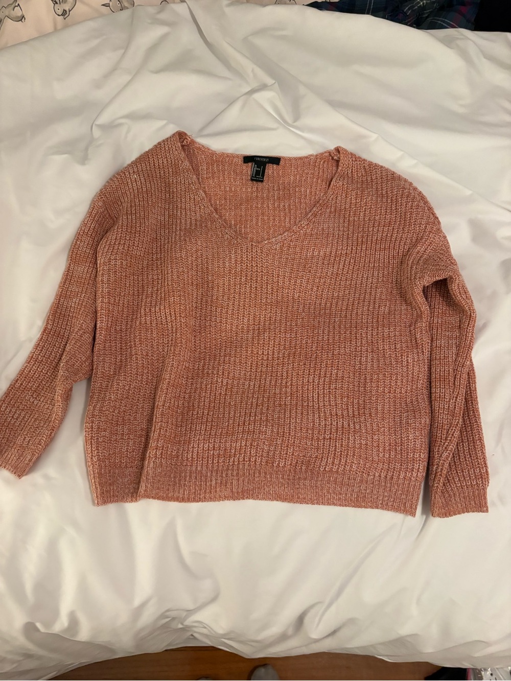 Salmon V-Neck Women’s Sweater